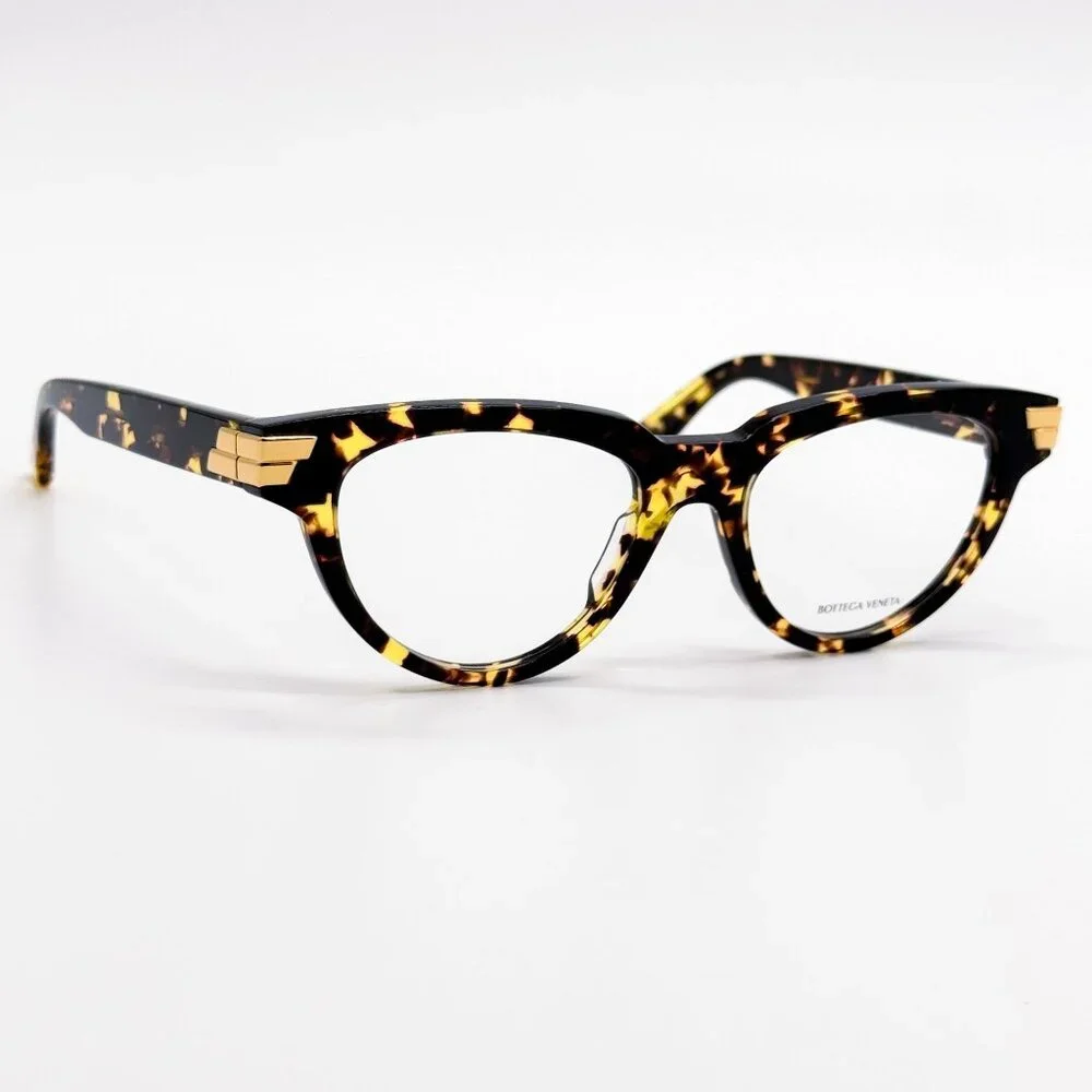 NEW BOTTEGA VENETA EYEGLASSES BV1106O 002 CAT EYE HAVANA WOMEN EYEWEAR
